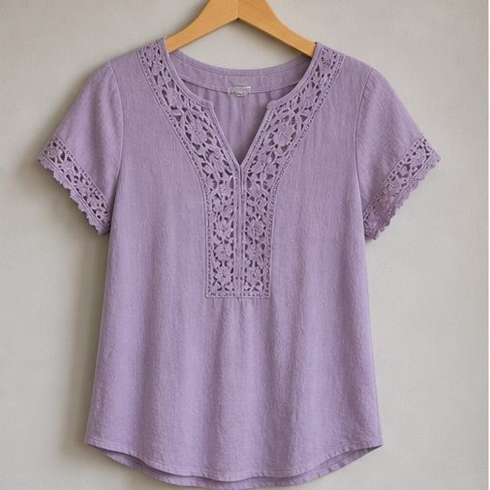 Lilac Ruffle Blouse